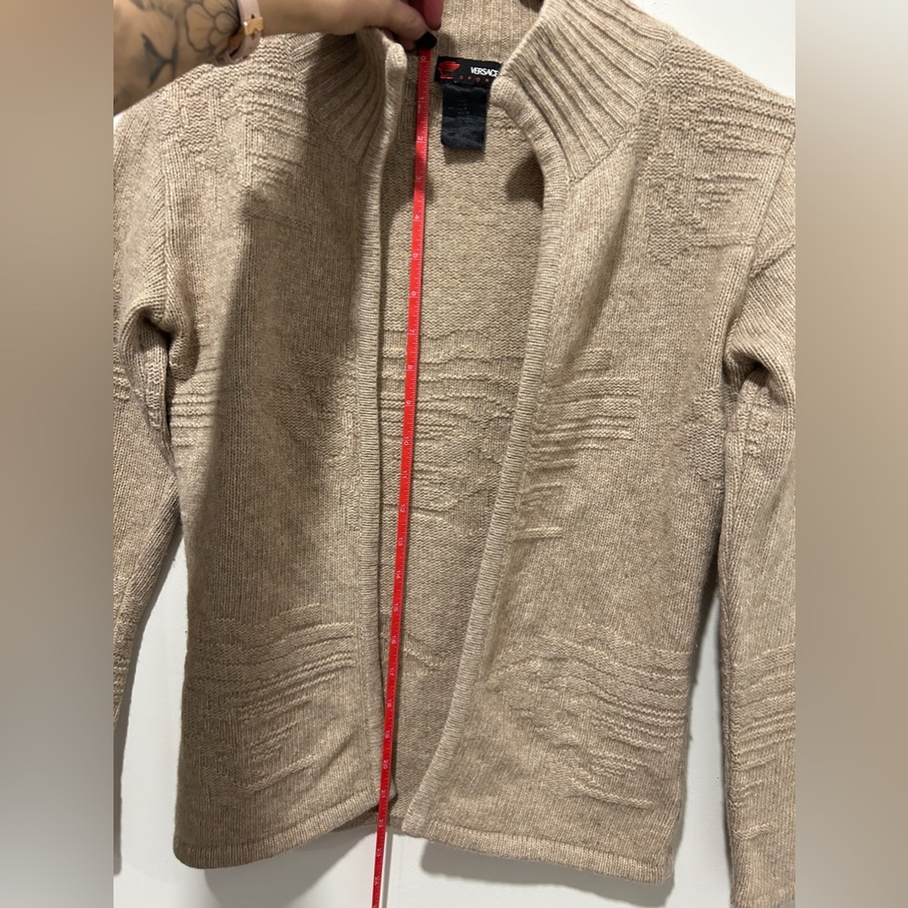 VERSACE Wool Blend Open Cardigan ~ size Medium - Picture 8 of 8